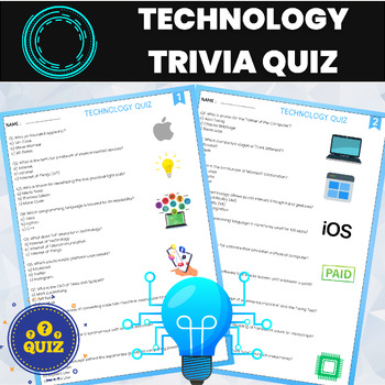 Preview of Technology Trivia Quiz |  Funny Quiz | Tech Quiz