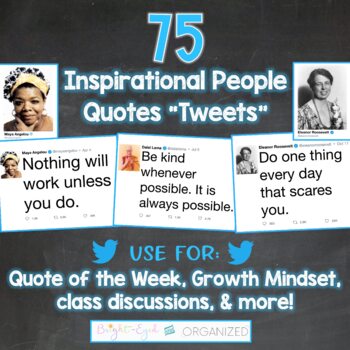 Preview of Twitter Social Media Theme Quote of the Week 75 Inspirational People Tweets