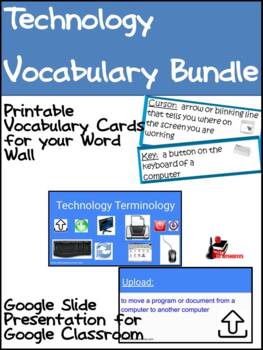 Preview of Technology Vocabulary Bundle - Distance Learning