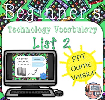 Preview of Technology Vocabulary PowerPoint Game List 2