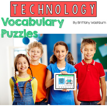 Preview of Technology Vocabulary Puzzles Printable and Digital Options