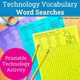 Technology Vocabulary Term Word Searches