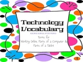 Technology Vocabulary Word Wall Posters