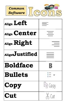 Preview of Technology Word Wall - Common Software Icons