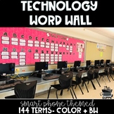 Technology Word Wall - Smart Phone Themed