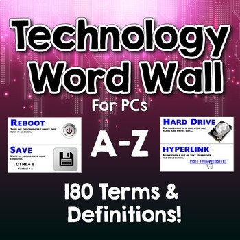 Preview of Technology Word Wall - Windows
