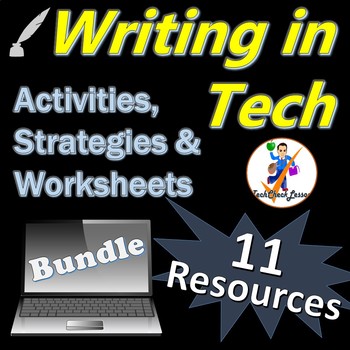 Preview of Technology Writing Activities | Strategies | Worksheets Bundle