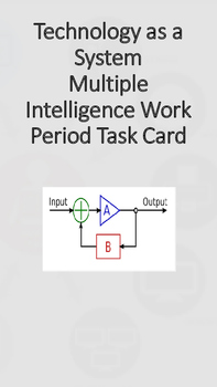 Preview of Technology as a System Multiple Intelligence Task Card : Choice Board