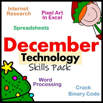 Preview of Technology in December Skills & Activities Pack - Christmas