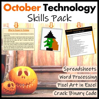 Preview of Technology in October - Halloween Activities Pack