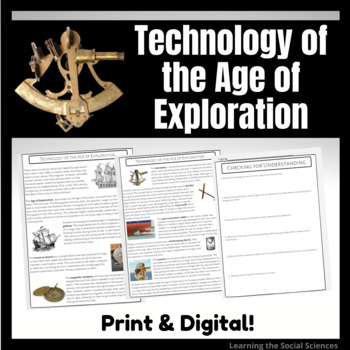 Preview of Technology of the Age of Exploration Reading w/ Questions: Print & Digital
