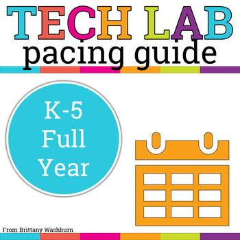 Preview of Technology or Computer Lab Pacing Guide FREEBIE