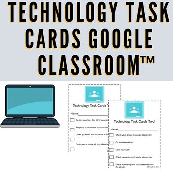 Preview of Technology task Cards: Slides | Google ClassroomTM | Google