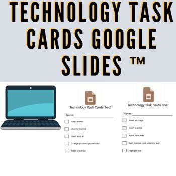Preview of Technology task Cards: Slides | Google | Distance Learning