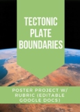 Tectonic Plate Boundaries Poster Project w/ Rubric (EDITABLE GOOGLE DOCS)