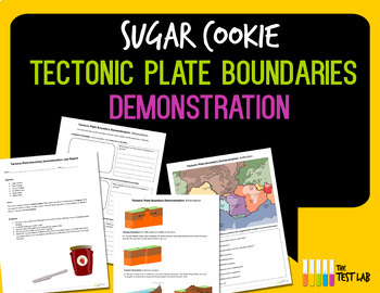 Preview of Tectonic Plate Boundary Demonstration Sugar Cookie Lab Home Science