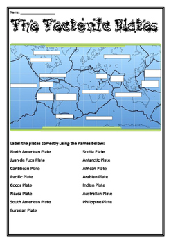 Tectonic Plate Mapping Activity by MrsBeukens | Teachers Pay Teachers