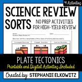 Tectonic Plates, Earthquakes & Volcanoes Review | Printabl