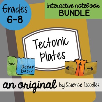 Preview of Tectonic Plates Interactive Notebook Doodle BUNDLE - Science Notes