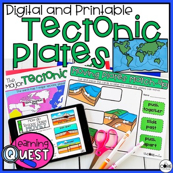 Preview of Tectonic Plates Lesson Plans - Digital & Print Plate Tectonics Activities