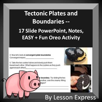 Preview of Tectonic Plates Oreo Activity, PowerPoint and Notes