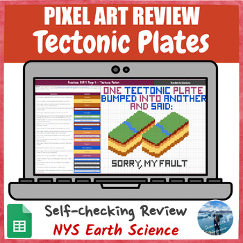 Preview of Tectonic Plates | Digital Review Activity | Self-Checking| Earth Science Regents