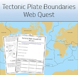 Tectonic Plates Web Quest Worksheet