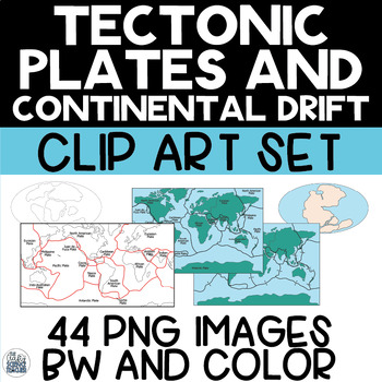 Preview of Tectonic Plates and Continental Drift Clip Art