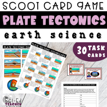 Preview of Tectonic Plates of Earth Scoot Cards