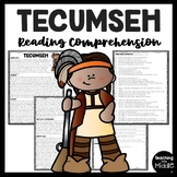 Tecumseh Biography Reading Comprehension Bundle Native American