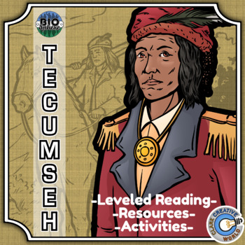 Preview of Tecumseh Biography - Reading, Digital INB, Slides & Activities