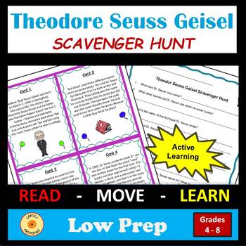 Preview of Theodor Seuss Geisel Activity Scavenger Hunt Read Across America