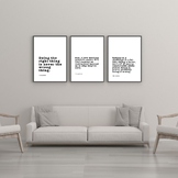 Ted Lasso Inspirational Quotes, Fan Art, 3 pack