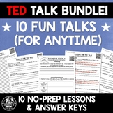 Ted Talk Lesson BUNDLE: 10 Fun Talks for Anytime!
