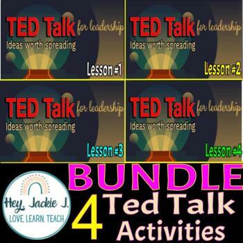 Preview of Ted Talk Presentation (4 Lessons) Leadership Activities Middle High School ASB