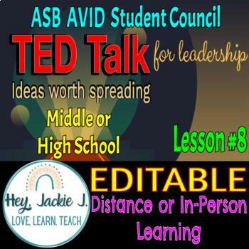 Preview of Ted Talk Presentation #8 Tim Urban Leadership Middle High School ASB AVID