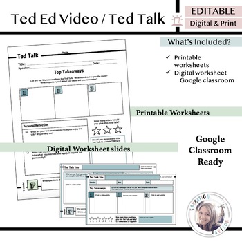 Preview of Ted Talk and Ted Ed / Digital and Print 