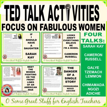 Preview of Ted Talks Reflection Activities for Four Talks by Fabulous Females