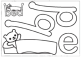 Ted in a Bed - lower case b and d recognition printable