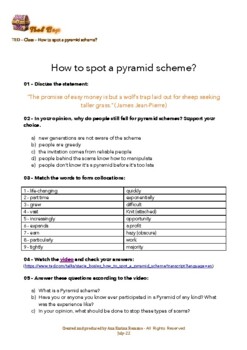 Preview of TedClass - How to Spot a Pyramid Scheme