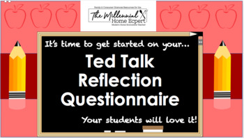 Preview of TedTalk Reflection Questionnaire