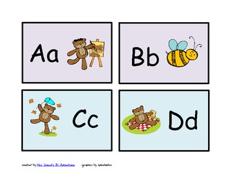 teddy bear with alphabet
