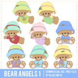 Teddy Bear Angels Clipart Graphics