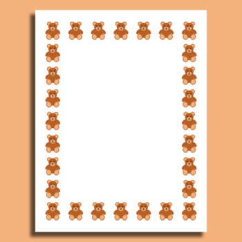 Teddy Bear - Border Frame - Printable by structureofdreams | TPT