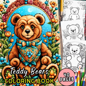 Preview of Teddy Bear Christmas Coloring Pages 4th grade Coloring Sheet Kindergarten