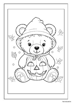 Coloring Activity Book: Teddy Bear's Adventures. Ages 5-10