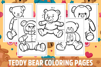 happy birthday teddy bear coloring page