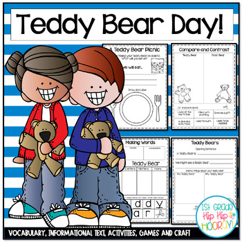 Preview of Let's Celebrate Teddy Bear Day with a Craft and Activities