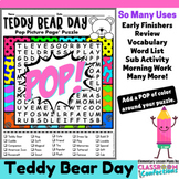 Teddy Bear Day Word Search Activity : Early Finishers : Mo