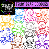 Teddy Bear Outlines {Creative Clips Digital Clipart}